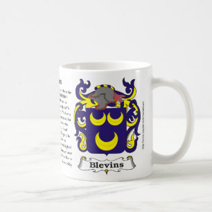 Blevins Familienwappen-Tasse Kaffeetasse