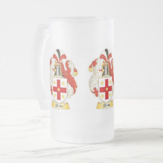 Blevins Familienwappen-Wappenkunde-mattierte Tasse (Vorderseite Links)
