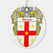 Blevins Wappen/Familienwappen Keramikornament (Links)
