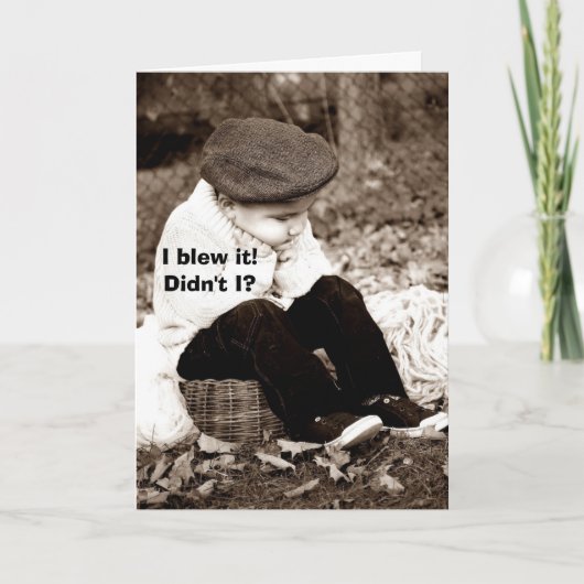 BLEW IT - SORRY CARD DANKESKARTE (Vorderseite)