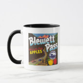 Blewett Pass Apple Label - Cashmere, WA Tasse (Links)