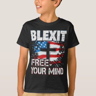 Blexit befreit die amerikanische Flagge und kreuze T-Shirt