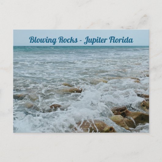 Blflügende Rocks Jupiter Florida Postkarte (Vorderseite)