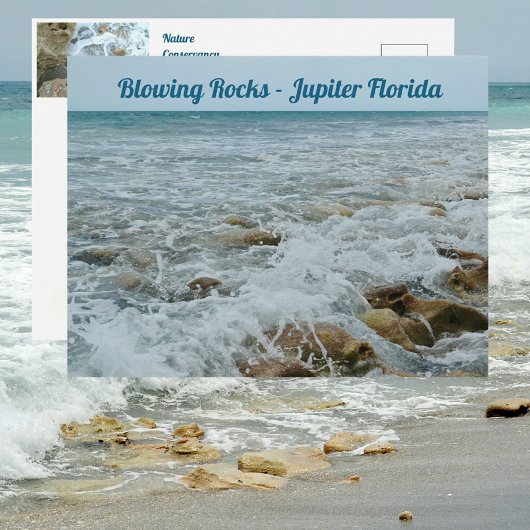 Blflügende Rocks Jupiter Florida Postkarte