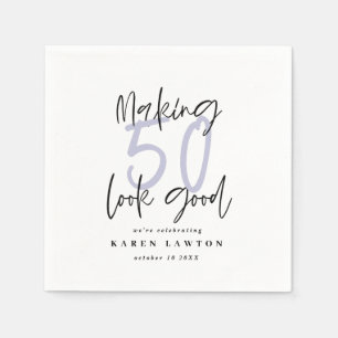 Blick 50 gutes Geburtstags-Party machen Serviette