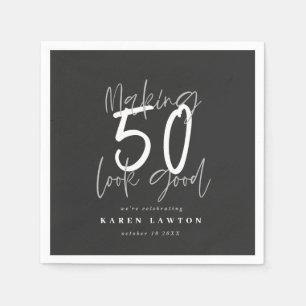 Blick 50 gutes Geburtstags-Party machen Serviette