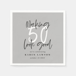 Blick 50 gutes Geburtstags-Party machen Serviette