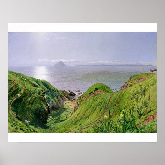 Blick auf Ailsa Craig und die Insel Arran, 1860 Poster (Vorne)