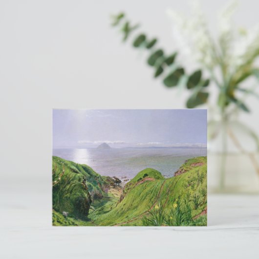 Blick auf Ailsa Craig und die Insel Arran, 1860 Postkarte (Stehend Vorderseite)