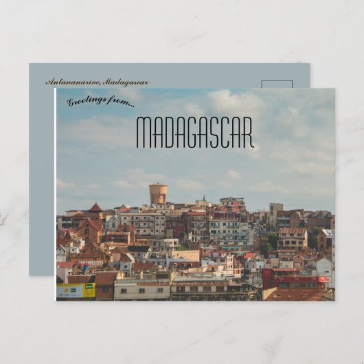 Blick auf Antananarivo Madagaskar Postkarte (Vorne/Hinten)