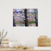 Blick auf Arles, blühender Obstgarten Poster (Küche)