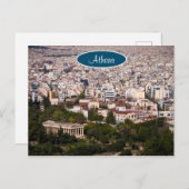 Blick auf Athen Postkarte (Vorne/Hinten)