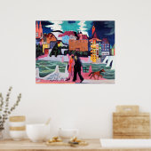 Blick auf Basel und den Rhein Poster (Küche)