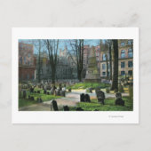 Blick auf Ben Franklins Grabstein Postkarte (Vorderseite)