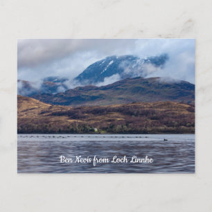 Blick auf Ben Nevis von Loch Linnhe, Schottland Postkarte