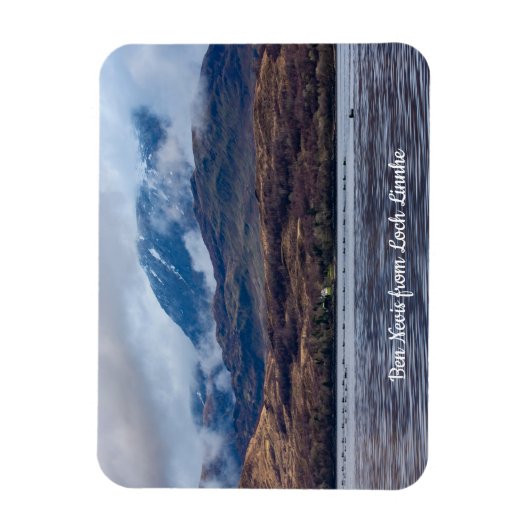 Blick auf Ben Nevis von Loch Linnhe, Scotland Post Magnet (Vertikal)