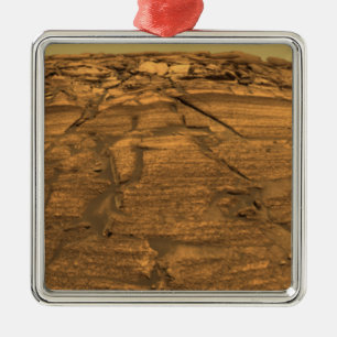 Blick auf Burns Cliff auf Mars Ornament Aus Metall