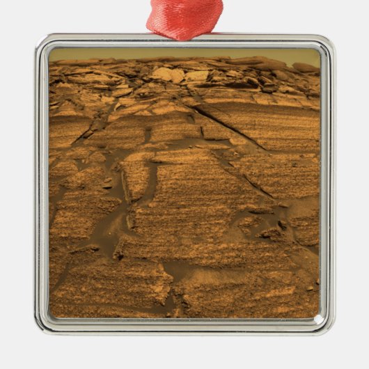 Blick auf Burns Cliff auf Mars Ornament Aus Metall (Vorne)