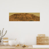 Blick auf Burns Cliff auf Mars Poster (Küche)