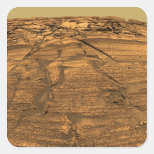 Blick auf Burns Cliff auf Mars Quadratischer Aufkleber (Vorderseite)