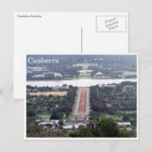 Blick auf Canberra Postkarte (Vorne/Hinten)