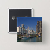 Blick auf Chicagos Marine Pier 2 Button (Vorne & Hinten)