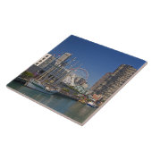 Blick auf Chicagos Marine Pier 2 Fliese (Seite)