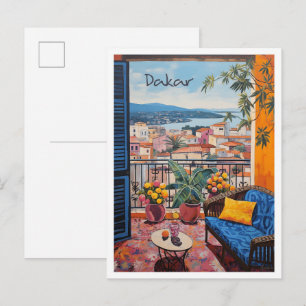 Blick auf Dakar Senegal Reise Ästhetik Postkarte