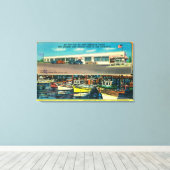 Blick auf das Ausstellungsfisch-Grotto Leinwanddruck (Insitu (Holzboden))