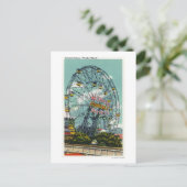 Blick auf das berühmte Wonder Ferris Wheel Postkarte (Stehend Vorderseite)