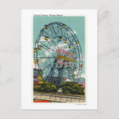 Blick auf das berühmte Wonder Ferris Wheel Postkarte (Vorderseite)