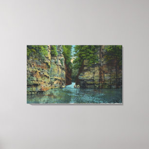 Blick auf das Boot durch die Flume Leinwanddruck