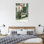 Blick auf das chinesische Glücksspiel am Schreibti Leinwanddruck (Insitu (Schlafzimmer))