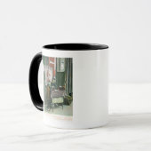 Blick auf das chinesische Glücksspiel am Schreibti Tasse (Vorderseite Links)