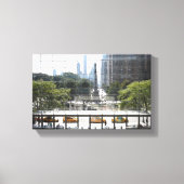 Blick auf das Columbus Circle New York City Foto Leinwanddruck (Vorderseite)