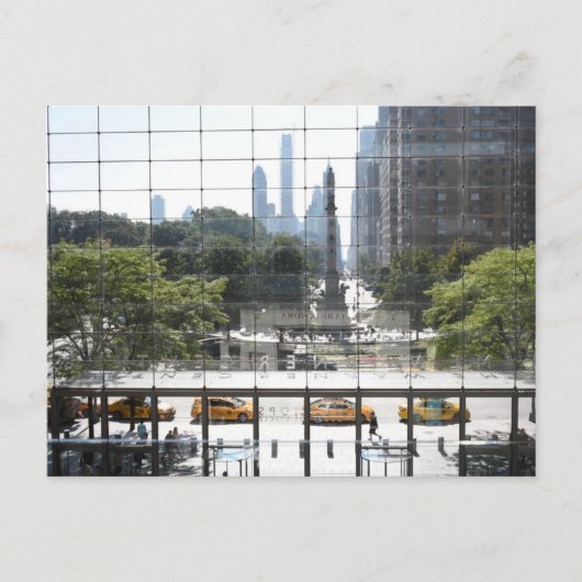 Blick auf das Columbus Circle New York City Foto Postkarte (Vorderseite)