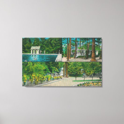 Blick auf das Crag View ResortCastella, CA Leinwanddruck (Vorderseite)