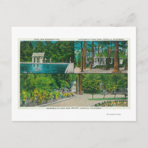Blick auf das Crag View ResortCastella, CA Postkarte