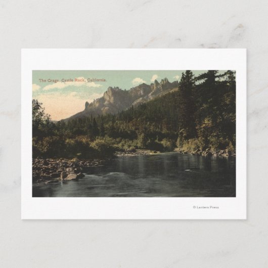 Blick auf das Crags, Burgfelsen Postkarte (Vorderseite)