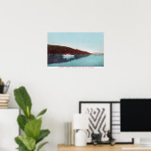 Blick auf das Dampfflüster am See Poster (Heimbüro)