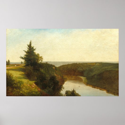 Blick auf das Genesee - John Kensett Fine Art Post Poster (Vorne)
