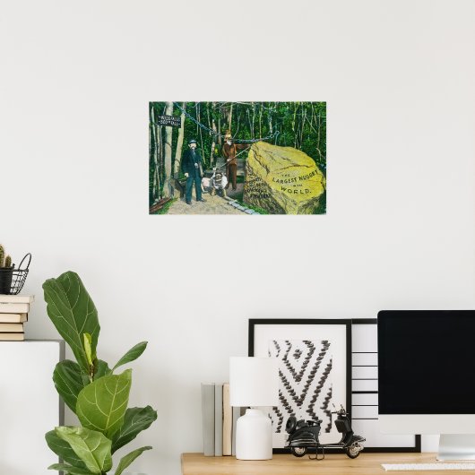 Blick auf das größte Gold Nugget der Welt Poster (Heimbüro)