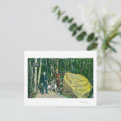 Blick auf das größte Gold Nugget der Welt Postkarte (Stehend Vorderseite)