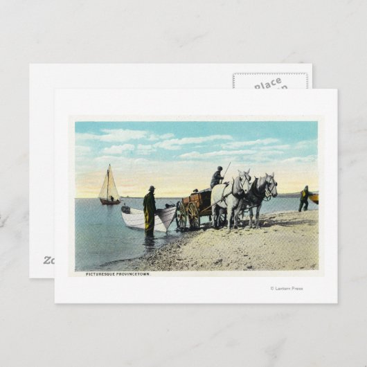 Blick auf das Herz eines Pferdes im Boot Postkarte (Vorne/Hinten)