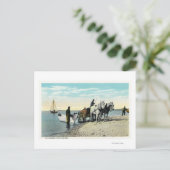 Blick auf das Herz eines Pferdes im Boot Postkarte (Stehend Vorderseite)