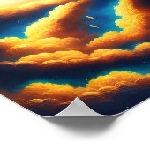 Blick auf das Himmelsposter Poster (Ecke)