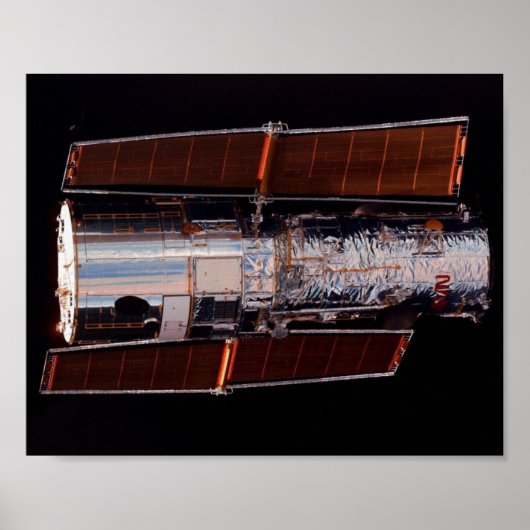 Blick auf das Hubble-Teleskop von der Shuttle-Entd Poster (Vorne)