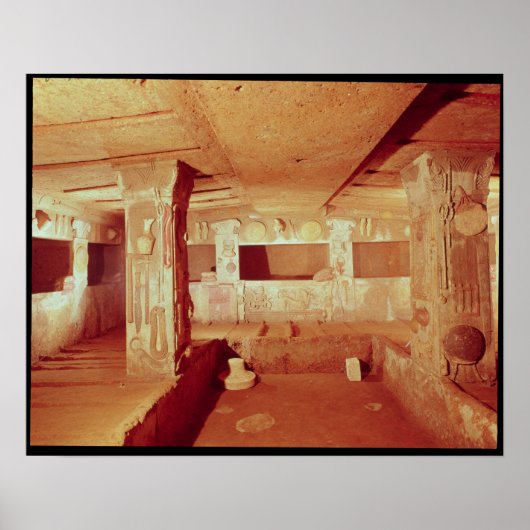 Blick auf das Innere des Grabes Poster (Vorne)