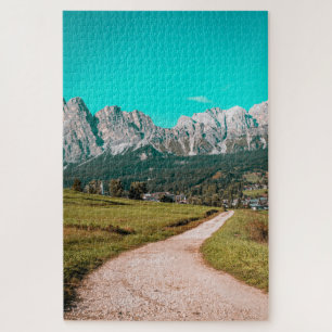 Blick auf das italienische Dolomiten-Rätsel Puzzle