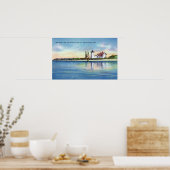 Blick auf das Leuchtturm Long Point Poster (Küche)